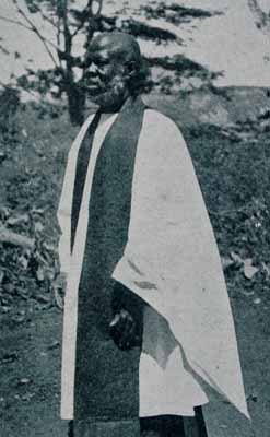 Black and white photo of church missionary